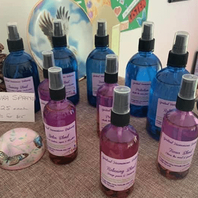 Aura sprays made from organic floral waters